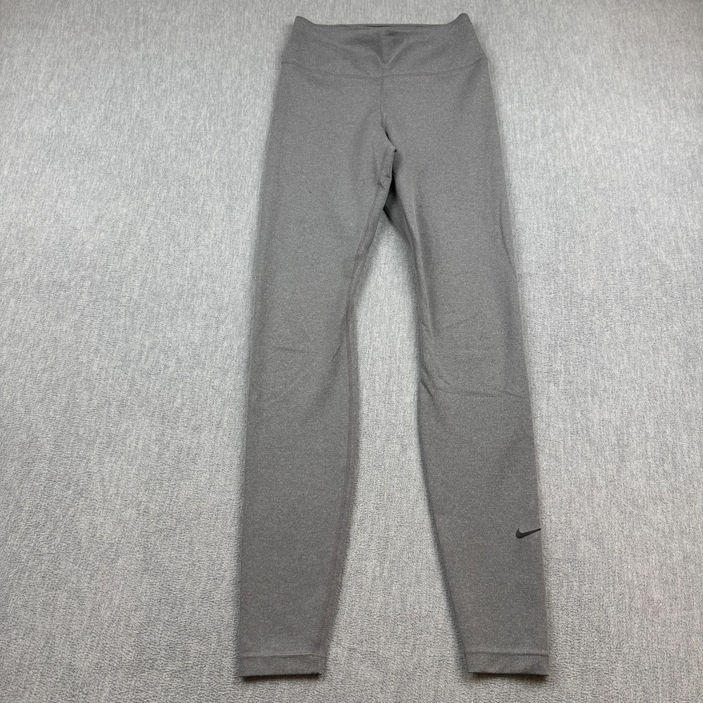 Nike Womens Leggings Women XS Gray Dri-Fit Stretch Workout Gym Yoga Training Run